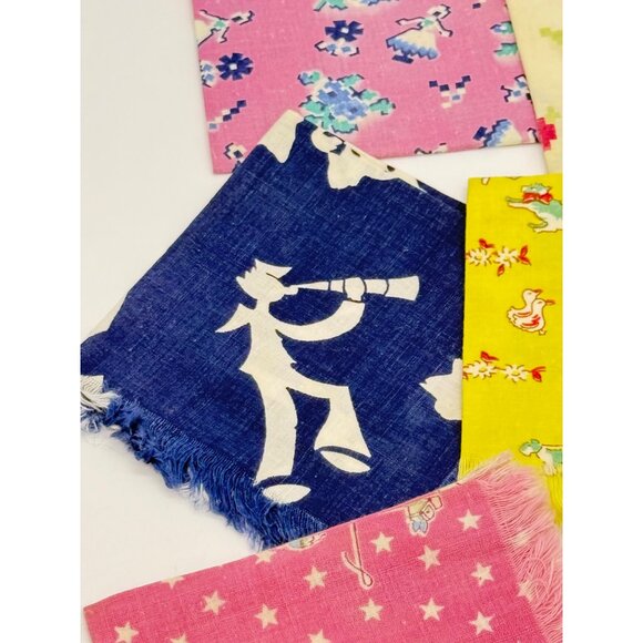 Vintage 1940s Childrens Handkerchiefs Set - Picture 12 of 14